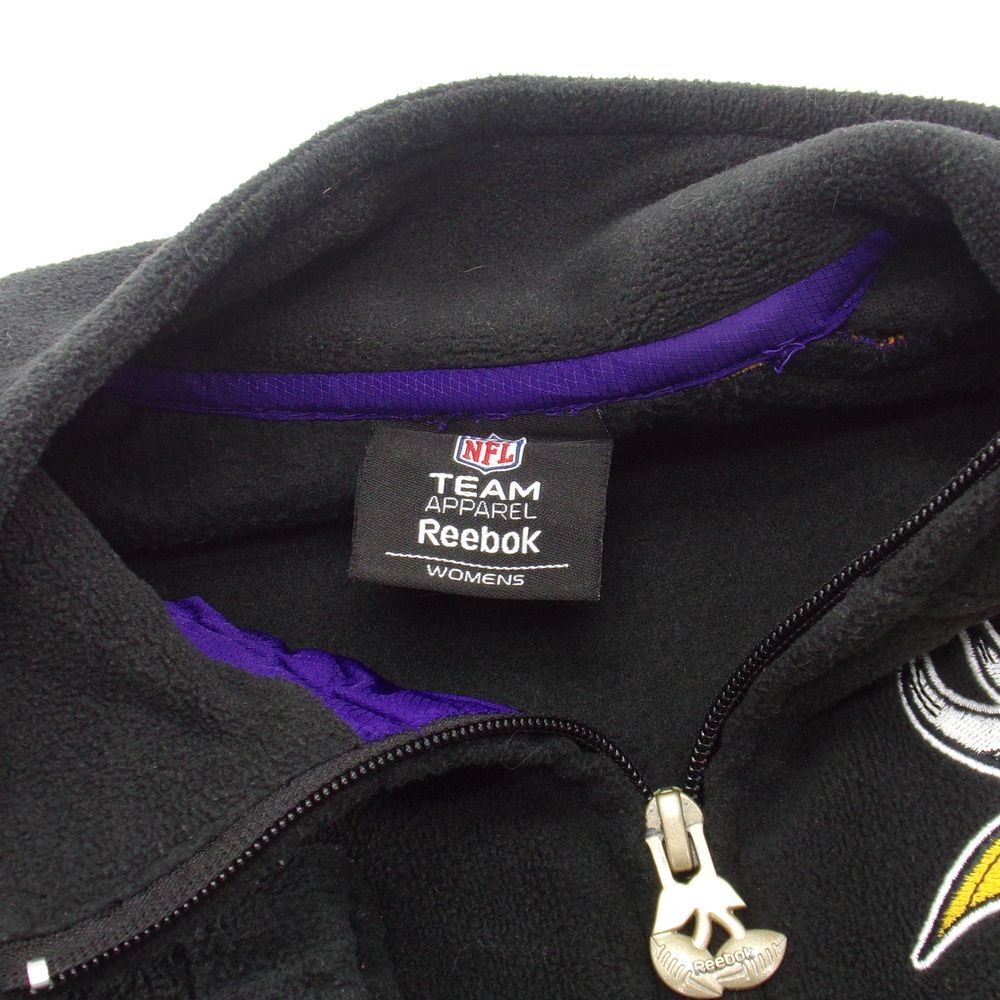 Reebok NFL Minnesota‎ Vikings Full Zip Fleece Jacket Purple Team Apparel - S - Picture 4 of 9